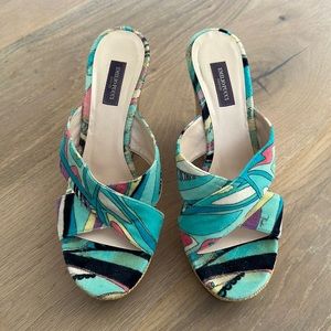 Emilio Pucci terry cloth wedges. Worn once!